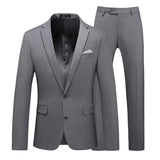 Riolio Men's Business Fashion High Quality Gentleman Black 2 Piece Suit Set / Blazers Coat Jacket Pants Classic Trousers