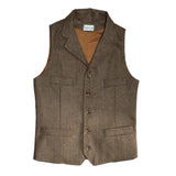 Riolio Vests Men Vintage Slim Classic Smart Casual Woolen Coats Autumn American Style Handsome Mature High Street All-match Fashion New