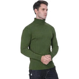 Riolio New Winter Men's Turtleneck Sweater Casual Men's Knitted Sweater Keep Warm Fitness Men Pullovers Tops