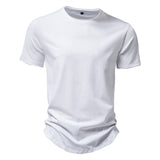 Riolio 100% Cotton Men's T-shirt O-neck Casual Soft Fashion Solid Color T-shirt for Men New Summer Short Sleeve Tops Tees Men