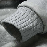 Riolio Winter Jacket Men Warm Coat Thick Fleece Male Zipper Hooded Jackets Casual Hooded Sportswear Outerwear Long Sleeves Sports Hoody