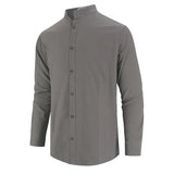 Riolio Men's Long-Sleeved Co·1tton Linen Shirts Spring Summer Single Breasted Shirt Casual Beach Style Lightweight Button Tops