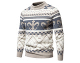 Riolio  Autumn Winter Men's Warm Sweaters Fashion Men O-Neck Thicken Knitting Cashmere Pullover Men Classic Business Sweaters Clothing