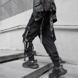 Riolio Casual Chic Mens Baggy Cargo Pants Techwear Black Y2k Stylish Streetwear Joggers Men's Trousers Hip Hop Punk Harem Pants for Men