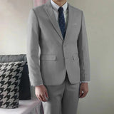 Riolio Blazers Jacket Pants Vest 3 Pcs Set / Fashion New Men's Casual Boutique Business Solid Color Slim Dress Suit Coat Trousers