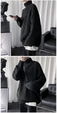 Riolio  Autumn Winter Mens Casual Turtleneck Pullover Men's Long Sleeve Rollneck Sweater Korean Style Fashion Warm Knitted Sweater