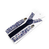 Riolio  Floral Cotton 2 Sizes Suspenders Parent Child Sets Men Women Kids Braces Adjustable Straps Male Pants Shirt Skirt Accessory Gift