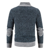 Riolio Autumn Spring Sweater Men's Cardigan Zip Up Turtleneck Jacket Y2K Sweatshirt Winter Hombre Cold Coat Knitted Jumper Sweatercoat