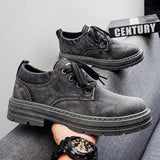 Riolio  New Spring Autumn Denim Work Shoes Large Casual Single Shoes Outdoor Mountaineering Shoes