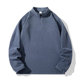 Riolio  Autumn and Winter Bottoming Solid Color Long-sleeved Men's Stand-collar Long-sleeved T Fashion Casual Top