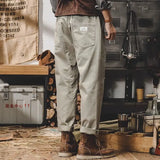 Riolio  American Retro Washing Workwear Men Spring and Autumn Loose Straight New Casual Conical Pants