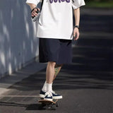 Riolio  Casual Men Summer Thin Loose Work Clothes Outdoor Quick-drying Beach Five-point Pants