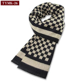 Riolio  Luxury Scarf Man Winter Warm Wool Scarf For Men Cashmere Scarves Casual Plaid Male Long Pashmina Outdoor Shawls Man Muffler Gift
