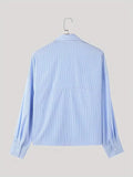 Riolio  New Japanese Trendy Men Shirts Light Luxury Textured Lapel Striped Long Sleeve Cardigan Tops Leisure Premium Loose Blouse M-2XL