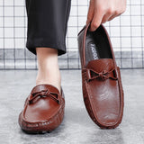 Riolio  British Style Loafers Handmade Casual Leather Footwear All-match Male Business Flats Outdoor Soft Slip on Shoes Travel Moccasins