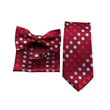 Riolio  Business Men Tie Set With Bowtie Pocket Square Cufflinks Necktie Suit Set Paisley Dot Floral Style New Fashion Classic Bow Tie