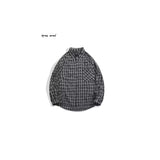 Riolio Classic Retro Japanese Sle Plaid irt Loose Casual ex Spring Autumn Thin Outerwear Long Sve Polyester Fiber