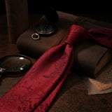 Riolio  New Year Horse Neckties Adult Animal Flower Red Neck Ties Luxury Casual Polyester 8cm Tie Wedding Suit Accessories