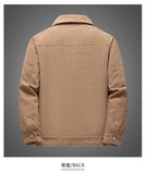 Riolio Winter Jackets for Men Fleece Thicken Warm Corduroy Jackets Male Outwear Fashion Single Breasted Coats Thermal Windbreaker Parka