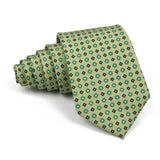 Riolio  High Quality Classic Men's 7.5cm Tie Soft Smooth Green Blue Colorful Paisley Flower Necktie Daily Wear Business Accessories Gift