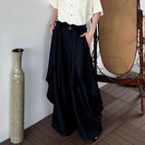 Riolio  XS-5XL Y2k Irregular Skirt Pants Gothic Dark  Multi-Layer Casual Pants Genderless Streetwear Fashion Youth Wide-Leg Pants Unisex