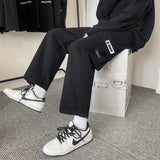 Riolio  Spring Autumn Casual Print Patchwork Cotton Wide Leg Pants Man Loose Y2k Pocket Hip Hop Cargo Straight Male Trousers Streetwear