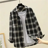 Riolio  Long Sleeve Shirts And Blouses For Men Plaid Elegant Cotton Luxury Man Tops Social Korean Style New In Hipster Spring Clothing