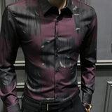 Riolio  Autumn Handsome Long Sleeved Shirts Men's New Vintage Slim Fit High-end Casual Y2K Business High-end Men's Style Cardigan