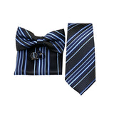 Riolio  Business Men Tie Set With Bowtie Pocket Square Cufflinks Necktie Suit Set Paisley Dot Floral Style New Fashion Classic Bow Tie