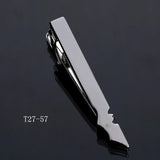 Riolio  Fashion Tie Clip For Men Novelty Personalized Necktie Bars For Shirts Tie Clip Glasses Feather Beard Key Collar Clip Silver Bars