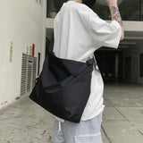 Riolio  Canvas Japan ins bulk schoolbag student handbag simple shopping bag fitness bag waterproof shoulder bag notebook