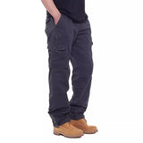 Riolio  Men Baggy Cargo Pants Male Camouflage Multi Pocket Sweat Pants Loose Fit Plus Size Cotton Casual Pants Fashion Solid Color Pants