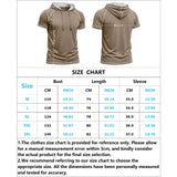 Riolio  Men's Short Sleeve Hoodie Contrast Stitch Raglan Sleeve Drawstring Casual Summer Pullover