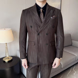 Riolio  Business Men's Clothing  groom suit Wedding suit men 3 Piece jacket vest pants new High-end business suit set dress