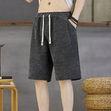 Riolio  Black and White Men Summer Zebra Pattern Loose Casual Sports 5-point Pants