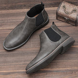 Riolio 40~46 Chelsea Boots Men Brand Comfortable Fashion Leather Men Boots