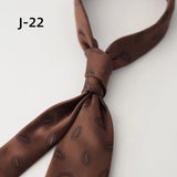 Riolio  New Arrival 8CM Navy Striped Neck Ties For Men Adult Luxury Vintage White Floral Block Neckties Wedding Casual Shirt Cravat