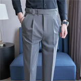 Men Suit Pants Trousers Autumn New British Style Stretch Slim Formal Pantalone Hombre Solid Casual Dress Pants