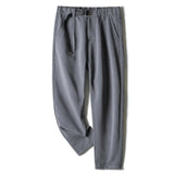 Riolio White Stretch Casual Ankle Pants Silhouette Men's Elegant Suit Pants Summer Korean Straight Loose Men's Smart Casual Trousers