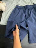 Riolio  Baskeall orts Men's Summer Ice Silk Cool Feeling Beach Pants CleanFit Five Tenths Casual Loose Straight Leg Pants
