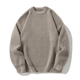 Riolio  Autumn Winter Men's O-Neck Warm Sweater Casual Men Cashmere Cargo Knitted Pullover Men Classic Loose Knitwear Sweaters Clothing