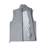 Riolio  Men's Reflective High Visibility Vest Sleeveless Windproof Zipper Jacket for Hip-hop Streetwear Dancing Glowing Clothes