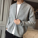 Riolio Men Spring Autumn Warm Cardigan Men Zipper Sweaters Jackets Mens Slim Fit Knitted Sweatercoat Thick Cardigan Sweater Coat