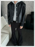 Riolio American Street High-end Coat Trendy Leather Jacket Korean Elegant 2025 Spring Men's New PU Lapel Slim Loose Jacket Aesthetic