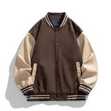 Riolio Bomber Wool Coat Premium Varsity Leather Wool Jacket High Street Jacket Men's Varsity Baseball College Leather Sleeves