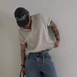 Riolio  Korean Casual Waffle Short-sleeved T-shirt Men Summer Loose Versatile Top