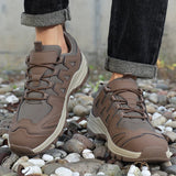 Riolio  Men's Sports Shoes Professional Outdoor Anti-slip Flat Heel Low-top Round Toe Lace-up Multi-color High-quality Hiking Shoes