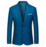 Riolio Mens Stylish Colorful Slim Fit Casual Blazer Jacket Green Purple Black Yellow Wedding Prom Formal Suit Coats For Men