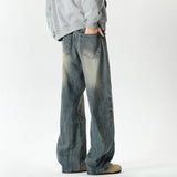Riolio Men Baggy Vintage Wide Leg Jeans Male Designer Spring Autumn Casual Denim Pants Fashion Straight Leg High Street Denim Trousers