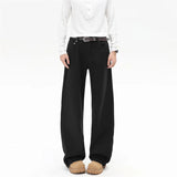 Riolio  White Jeans Men Straight Leg Drag Pants Classic Plain Denim Trousers Unisex Neutral Minimalist Jeans Wholesale Fashion 2025